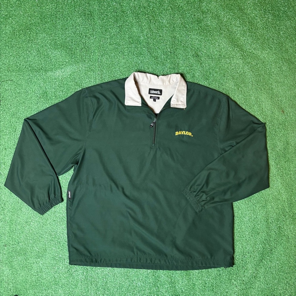 Ashworth Baylor Bears College Lightweight Golf Quarter-Zip Windbreaker Size L
